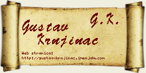 Gustav Krnjinac vizit kartica